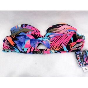 HOLLISTER Lightly Lined Multi-Way Bandeau Bikini Top Size 34A NWT